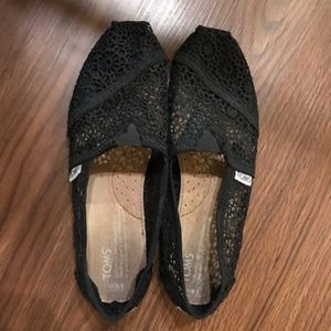 Black Crochet Toms